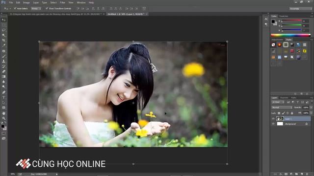 Photoshop CC 2015: Thay đổi kích thước hình ảnh với Image Size trong Photoshop - Bài 8 смотреть онлайн