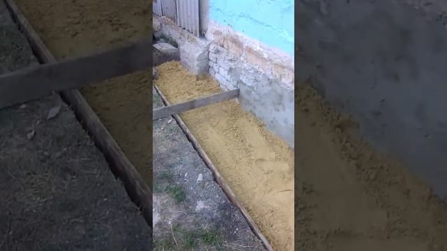 Отмостка подушка из песка. смотреть онлайн