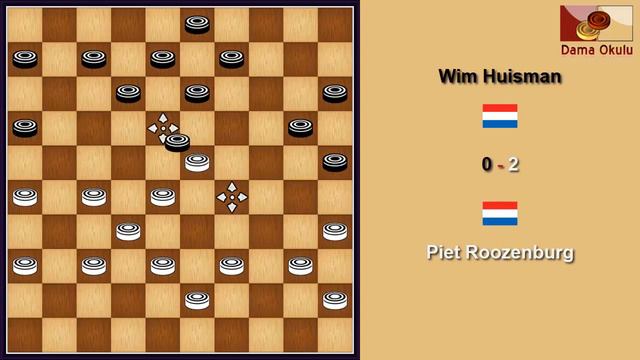 Piet Roozenburg (NED) - Wim Huisman (NED). World Championship in International Draughts. 1956. смотреть онлайн