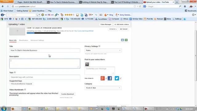 How To Build A WordPress Website From Scratch Part 5 - YouTube Description смотреть онлайн