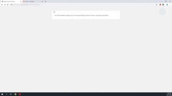 Your PHP installation appears to be missing the MySQL extension which is required by Wordpress