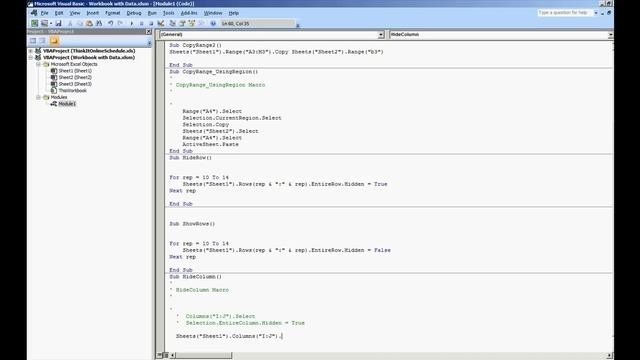 How to Hide and Show a Column in Excel with VBA смотреть онлайн