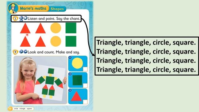 Kid's Box Starter - Unit 2 - My Class - Marie's maths. Shapes. Listen and point. Say the chant. смотреть онлайн
