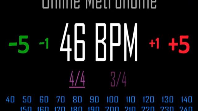 Metronomo Online - Online Metronome - 46 BPM 4/4 смотреть онлайн