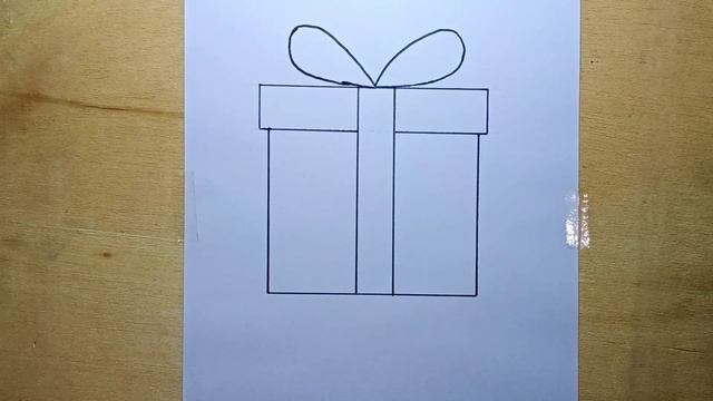 How to draw Gift box easy step by step | Christmas present drawing | Draw Christmas Gift смотреть онлайн
