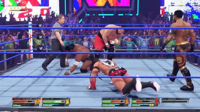WWE 2K22 The Demon Finn Balor & Samoa Joe Vs Santos Escobar & Joaquin Wilde смотреть онлайн