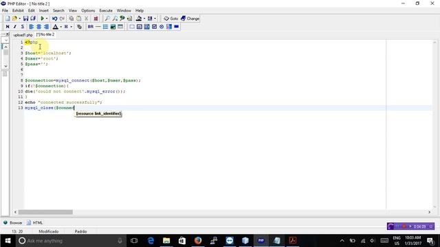 php mysql connection смотреть онлайн