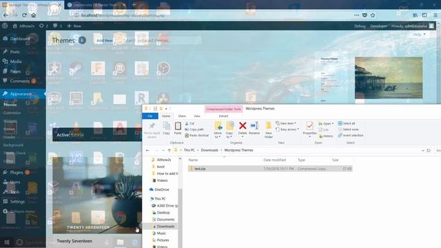 How to add themes to local Wordpress installation .zip XAMPP смотреть онлайн