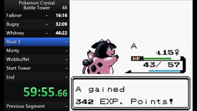 [2:00:33] Pokemon Crystal Battle Tower speedrun (current PB) смотреть онлайн
