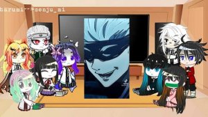 Hashira react to tanjiro as gojo satoru (+kanao)  Хашира реакция на будущее жизнь танджиро в годжо