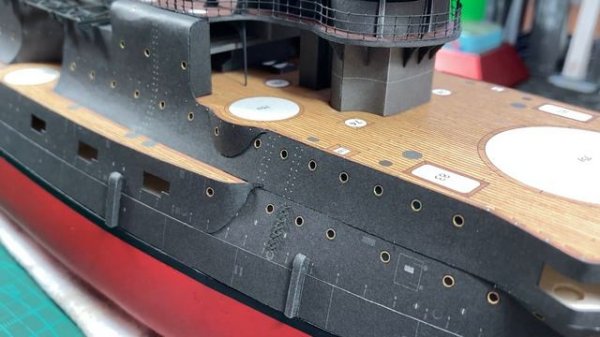 Borodino, Paper Model, 1/200 Scale, Part 4, Making and Fitting Hull steps