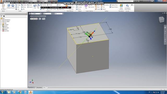 Autodesk Inventor - How To Make Angled Holes
