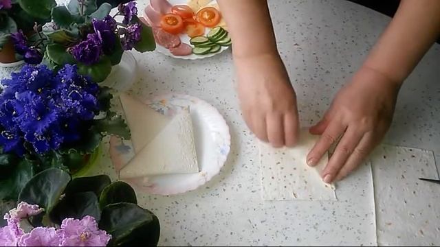 Треугольники из лаваша. Быстрые рецепты. смотреть онлайн