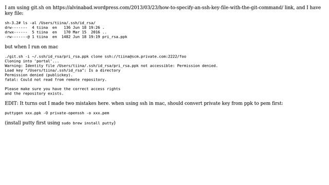 git clone ssh identity file not accessible смотреть онлайн