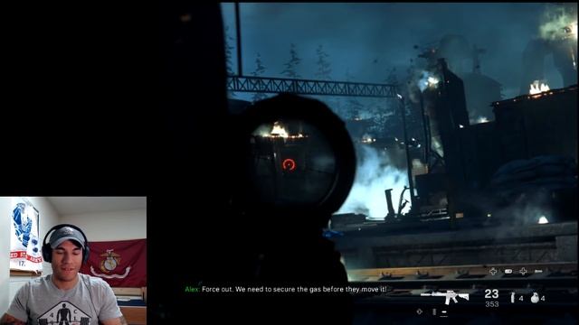 US Marine plays Call of Duty Modern Warfare (Mission 1: Fog of War) смотреть онлайн