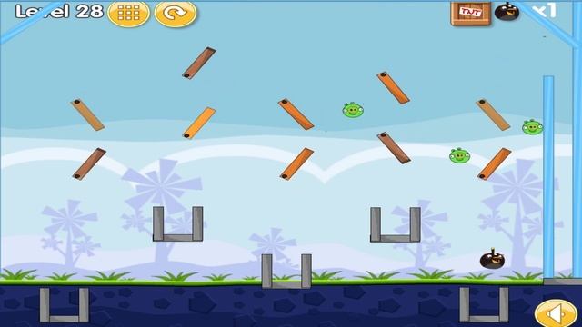 Angry Birds Bomb 1 - BLAST 100 PIGGIES WITH 1 BOMBER BIRD TO SAVE GOLDEN EGG! смотреть онлайн