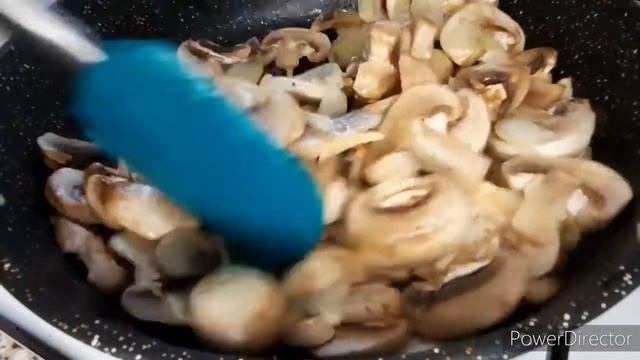 Макароны с шампиньонами.Вкусно и быстро