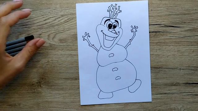 Познавательное рисование для детей с PimkiToys. Видеоурок. Простой рисунок. Снеговик Олаф. смотреть онлайн