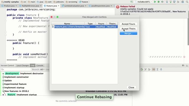 Version Control in IntelliJ IDEA 2016.1 смотреть онлайн