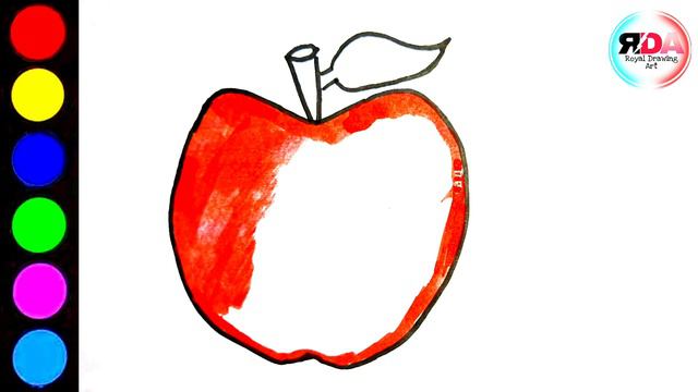 Apple || How to Draw Apple 🍎 Step by Step For Beginners || Royal Drawing Art смотреть онлайн