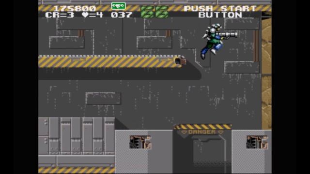 Super Nintendo (Snes) 16-bit Gunforce Battle Fire Engulfed Terror Island Mission 2