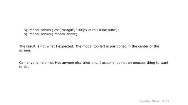 jQuery : How can I change the default width of a Twitter Bootstrap modal box? смотреть онлайн
