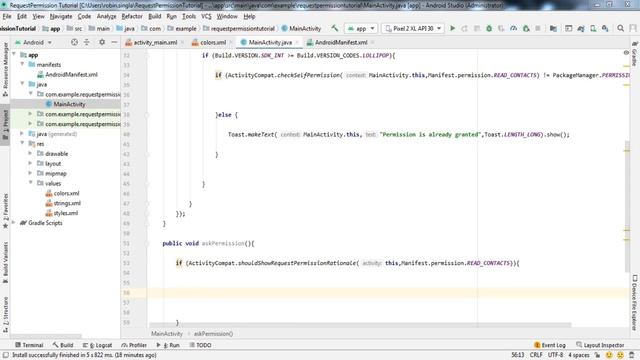 How to request Runtime Permission in Android Application || Android Studio Tutorial смотреть онлайн