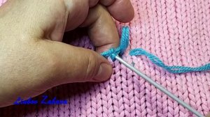 КАК ЗАШИТЬ ДЫРКУ в свитере. КРАСИВО, АККУРАТНО, НЕЗАМЕТНО