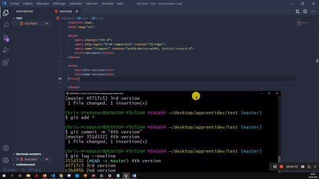 Github débutant Part/2 - Git add, git commit, git reset et git push смотреть онлайн