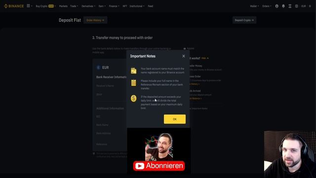 Binance Fiat Spot Einzahlen / Auszahlen Leicht Gemacht 2023✔️