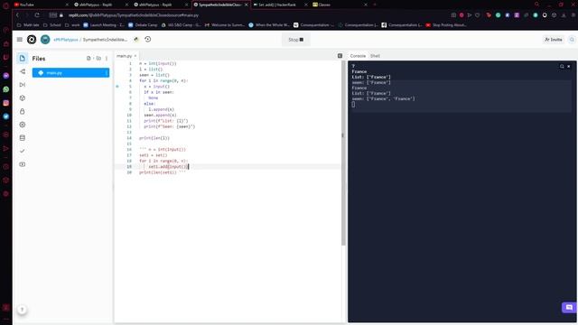 011 - Day 11/100(?) - HackerRank | Set .add() extension | Sorting Duplicates Python смотреть онлайн