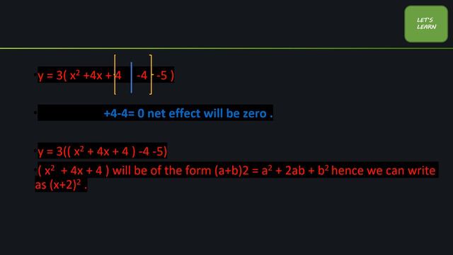Vertex Form and Graph y = 3x2 + 12x – 15 смотреть онлайн