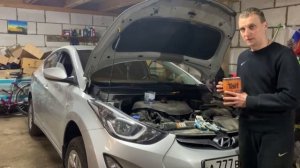 Hyundai Elantra 5 MD ,замена моторного масла без ямы.Taif Allegro 5w20.