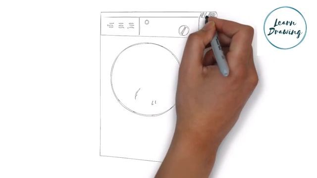 How to draw a Washing Machine Step by Step|Drawing For kids смотреть онлайн