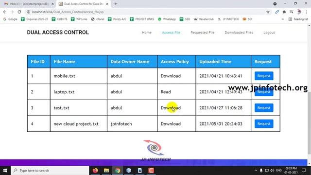 Dual Access Control for Cloud-Based Data Storage and Sharing | Java IEEE Project смотреть онлайн