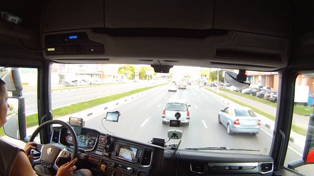 $3 Скания S500.Вторая "ходка" на Фрязино.Тестируем вид со спальника... смотреть онлайн