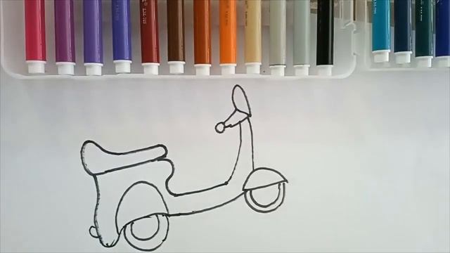 Draw a picture of a Scooter. Bolalar uchun samokat chizish. Рисуем самокат для детей. сурет салып смотреть онлайн