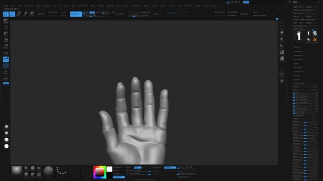 Sculpting Hands in Zbrush смотреть онлайн