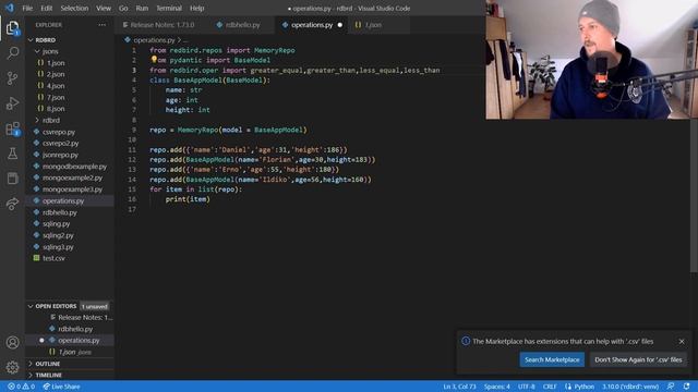 Python - Redbird - Operators смотреть онлайн
