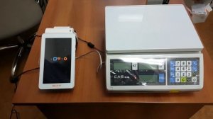 Смарт терминал Эвотор.  Работа с электронными весами.