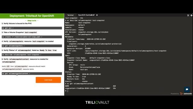 Trilio for Kubernetes -- Installation in Red Hat OpenShift смотреть онлайн