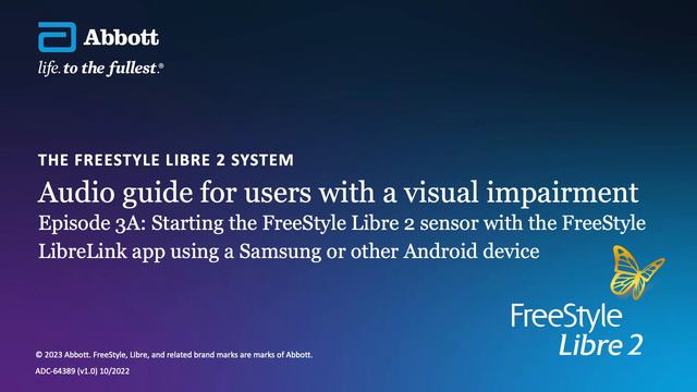 FreeStyle Libre 2: audio guide to start the FreeStyle Libre sensor on Android смотреть онлайн