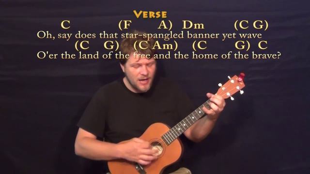 The Star Spangled Banner - Bariuke Cover Lesson with Chords/Lyrics смотреть онлайн