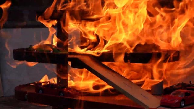 Toy Car Parking Garage filled with Scale 1/39 Supercars burns down! смотреть онлайн