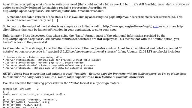 Is there any filter available for Apache Server Status page? смотреть онлайн