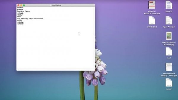 How to Create HTML WebPage in MacBook in Just One Minute