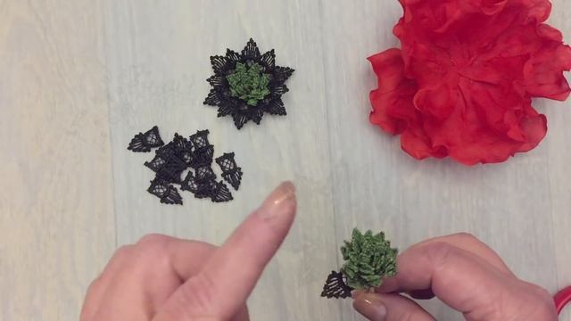 Poppy Of Synthetics Chiffon.DIY/Amapola De Gasa Sintética/Мак из синтетического шифона