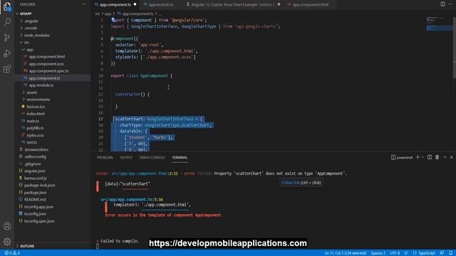 Scatter Area Chart Example In Angular 13 | Develop Mobile Applications смотреть онлайн