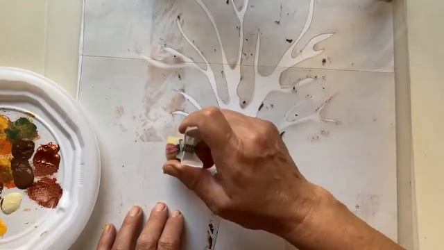 DIY Нарисовать осень без кисточки и карандаша. Как сделать шаблоны и штампы своими руками. смотреть онлайн