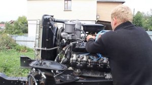 Первый запуск двигателя ГАЗ 66 Шишига